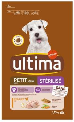 Croquettes pour chien mini stérilisé, Ultima (1,35 kgs)