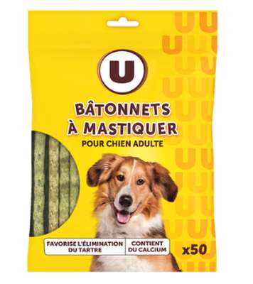 Batônnets à mastiquer, U (x 50, 350 g)