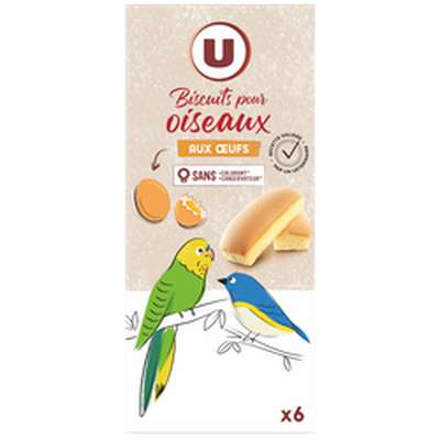 Biscuits aux oeufs pour oiseaux, U (65 g)