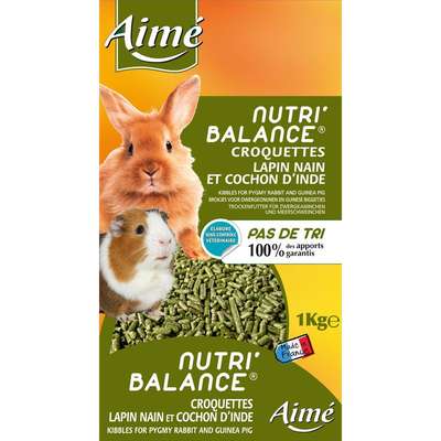 Croquettes pour lapin nain et cochon d'Inde, Aimé (1 kg)