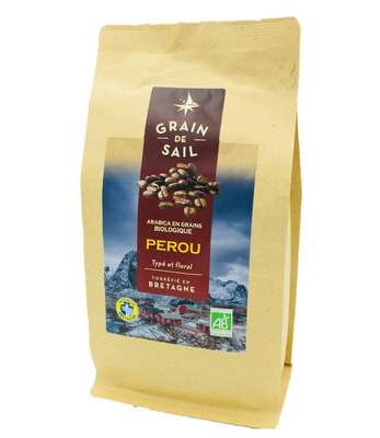 Café du Pérou grains BIO, Grain de sail (500 g)