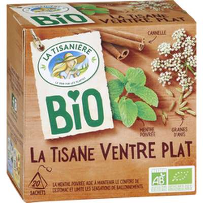 Infusion ventre plat bio, La Tisanière x 20 sachets (30 g)