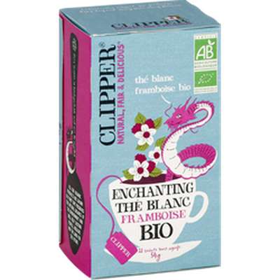 Thé blanc framboise bio, Clipper (x 20 sachets ,34 g)