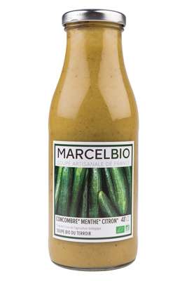 Soupe froide Concombre, Menthe et Citron BIO, Marcel BIO (48 cl)