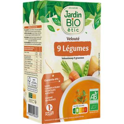 Velouté douceur aux 9 légumes BIO, Jardin BIO (1 l)