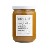 Soupe lentilles, carottes, butternut, ciboulette et curcuma BIO, Karine & Jeff (500 ml)
