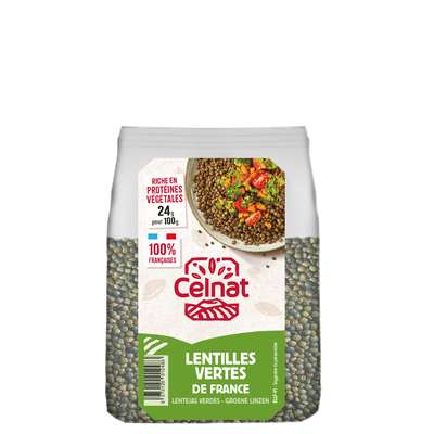 Lentilles vertes BIO, Celnat (500 g)