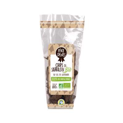 Chips de sarrasin au sel de Guérande BIO, Père Denis (100 g)