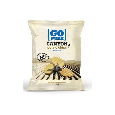 Chips striées salées, huile de tournesol BIO, Go Pure (125 g)