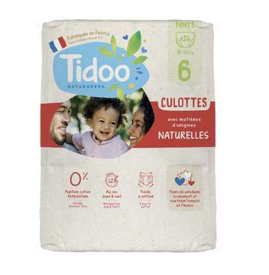 Culottes d'apprentissage écologiques T6 - XL / 16-30 kg, Tidoo Nature (26 couches)