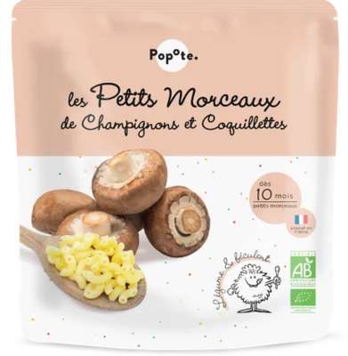 Les Petits Morceaux de Champignon & coquilletes - dès 10 mois, Popote (190 g)