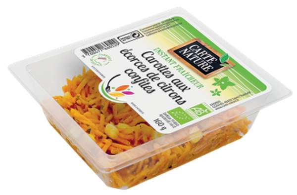 Carottes râpées au jus de citron BIO, Carte Nature (160 g)