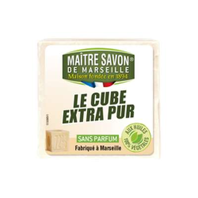 Savon de Marseille traditionnel pur blanc, Maître Savonnier (300 g)