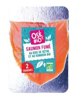 Saumon fumé Irlande ou Ecosse BIO, Osé Bio (2 tranches mini, 80 g)