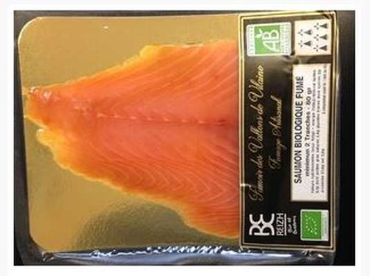 Saumon fumé BIO Irlande ou Ecosse selon arrivage, Fumoir des Vallons (2 tranches, 80 g)