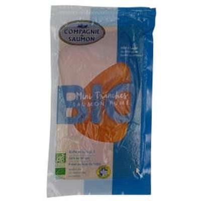 Saumon fumé Ecosse/Irlande en petites tranches BIO, Compagnie du Saumon (100 g)
