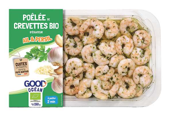 Poêlée de crevette, ail et persil BIO, Good Océan (150 g)