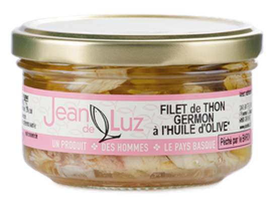 Filet de thon germon à l'huile d'olive, Jean de Luz (380 g, poids égoutté 280 g)