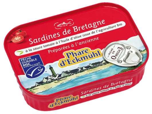 Sardines à la sauce tomate MSC, Phare d'Eckmuhl (135 g)