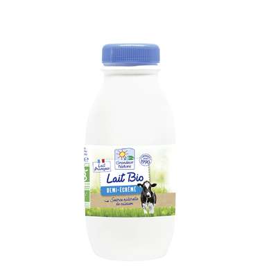 Lait demi écrémé BIO, Grandeur Nature (50 cl)