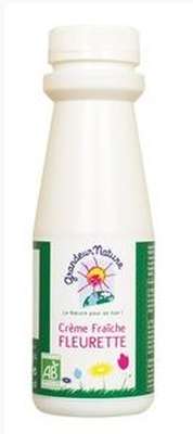 Crème fraîche fleurette 30% de MG BIO, Grandeur Nature (25 cl)