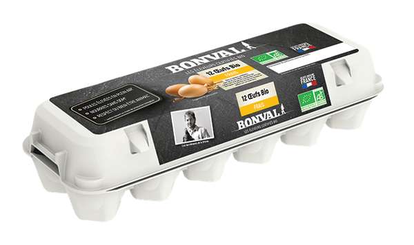 Oeufs frais BIO, Bonval (x 12)