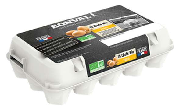 Oeufs frais BIO, Bonval (x 15)
