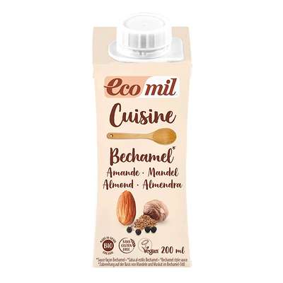 Crème cuisine béchamel aux amandes BIO, Ecomil (200 ml)
