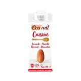 Crème cuisine aux amandes sans sucre BIO, Ecomil (20 cl)