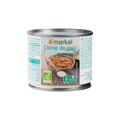 Crème de coco 25% MG BIO, Markal (200 ml)