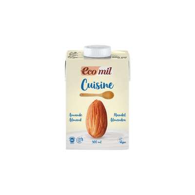 Crème cuisine au lait d'amandes BIO, Ecomil (50 cl)