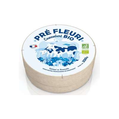Camembert au lait pasteurisé BIO, Pré Fleuri (250 g)