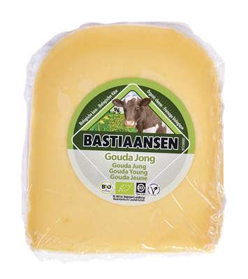 Gouda jeune au lait pasteurisé BIO 50% MG/PF, Bastiaansen (200 g)