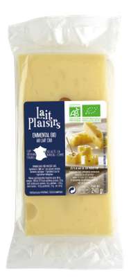 Emmental au lait cru BIO, 29 % MG/PF, Lait Plaisirs (240 g)