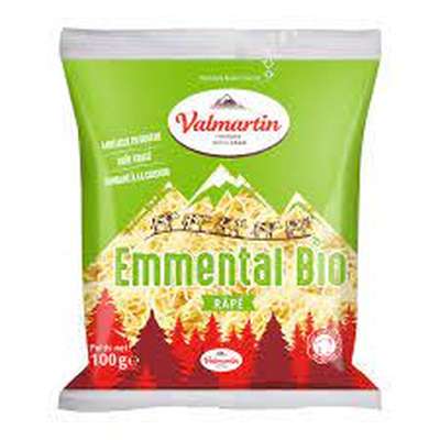 Emmental râpé BIO, Valmartin (100 g)