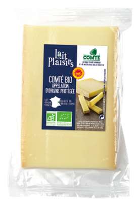 Comté AOP au lait cru BIO, affinage 6 mois, 35 % MG/PF, Lait Plaisirs (250 g)