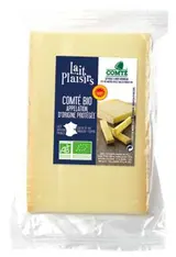 Comté AOP au lait cru BIO, affinage 6 mois, 35 % MG/PF, Lait Plaisirs (250 g)
