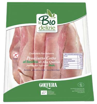 Jambon cuit au basilic découenné BIO, Le Biodelizie di Gol (100 g)