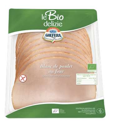 Blanc de poulet tranché cuit au four BIO, Le Biodelizie di Gol (80 g)