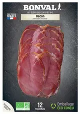 Bacon fumé BIO, Bonval (x 12 tranches, 150 g)