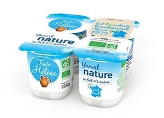 Yaourt nature demi-écrémé BIO, Tante Hélène (4 x 125 g)