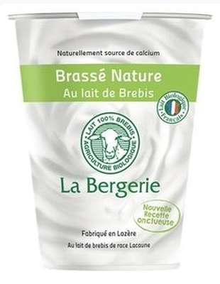 Yaourt brassé nature au lait de brebis BIO, La Bergerie (400 g)
