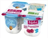 Yaourt au bifidus saveur framboise BIO, Tante Hélène (4 x 125 g)