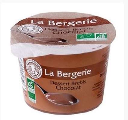 Dessert au lait de brebis et chocolat BIO, La Bergerie (125 g)