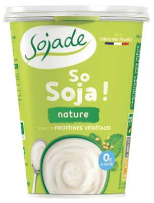 Sojade nature sans arôme So Soja, Sojade (400 g)