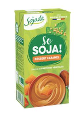 So Soja dessert caramel UHT arôme BIO, Sojade (530 g)