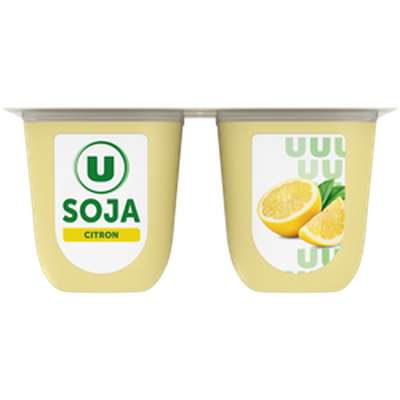 Dessert de soja saveur citron, U (4 x 100 g)