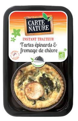 Tartes épinards et fromage de chèvre BIO, Carte Nature (230 g)