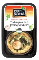 Tartes épinards et fromage de chèvre BIO, Carte Nature (230 g)