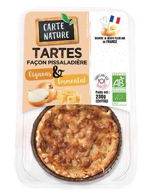Tartes aux oignons façon pissaladière BIO, Carte Nature (230 g)